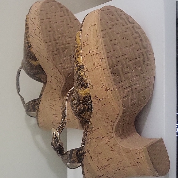 Elaine Turner Python Wedge Sandals - Picture 3 of 7